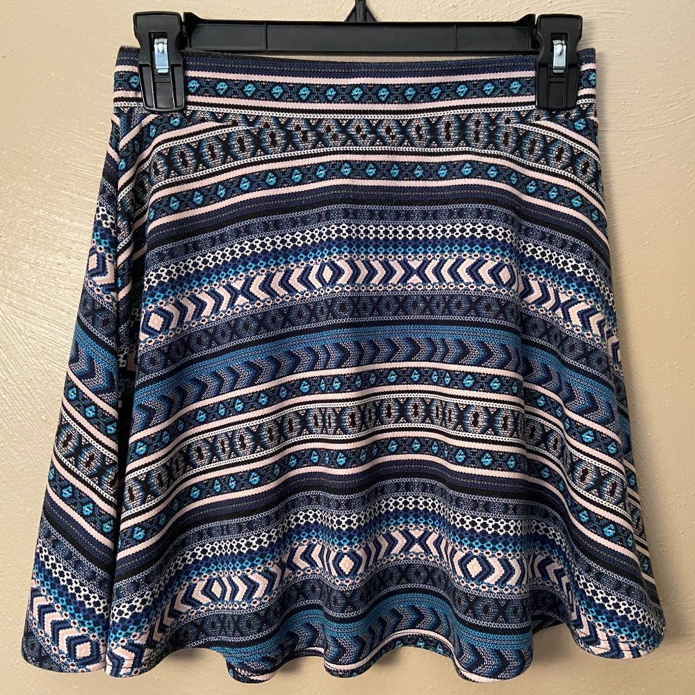 Patterned Skater Skirt